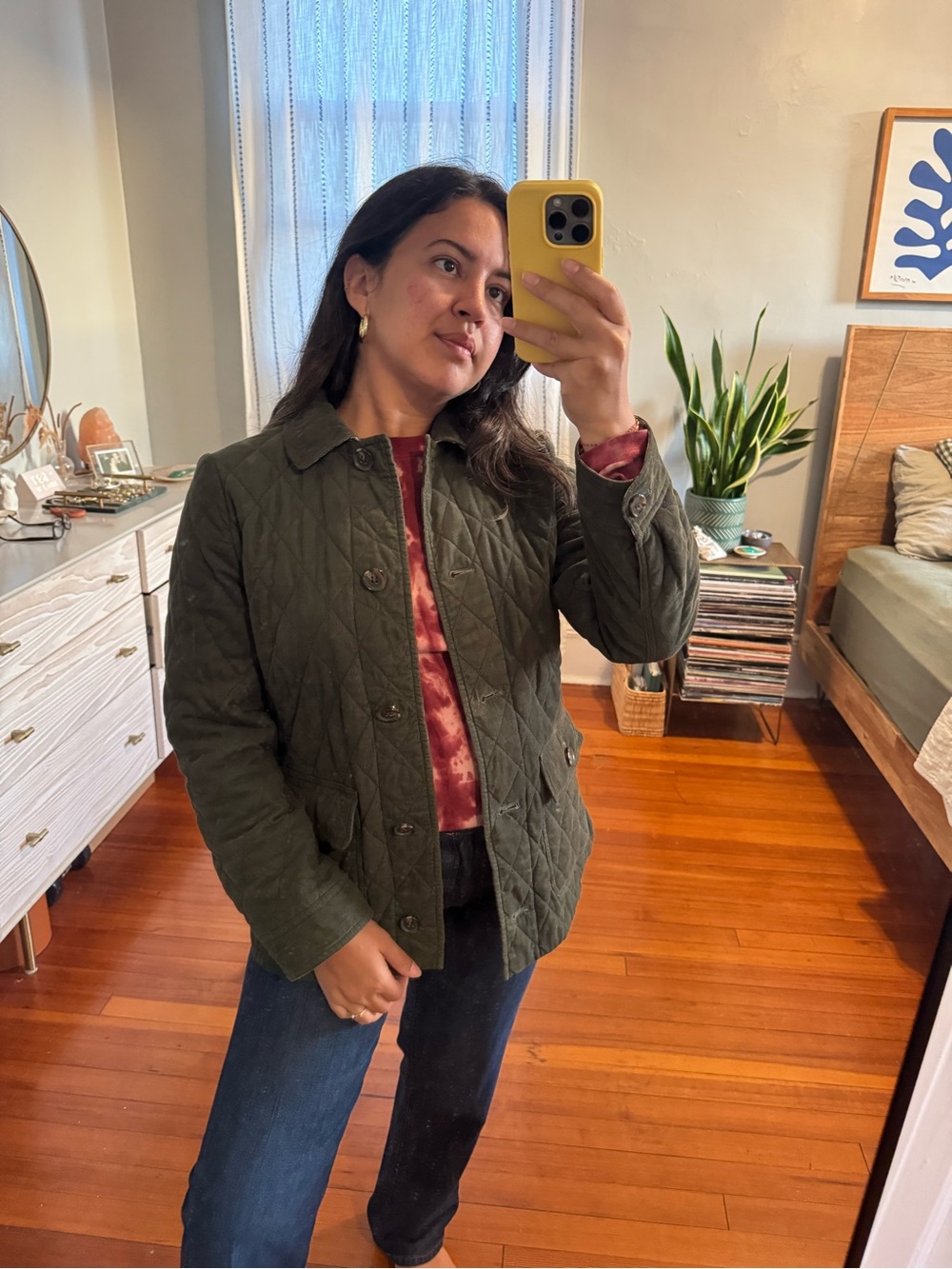 Talbots Quilted Women's Jacket in Dark Green